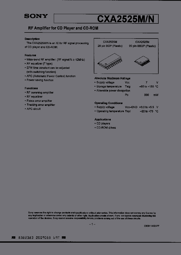 CXA2525M_1548015.PDF Datasheet