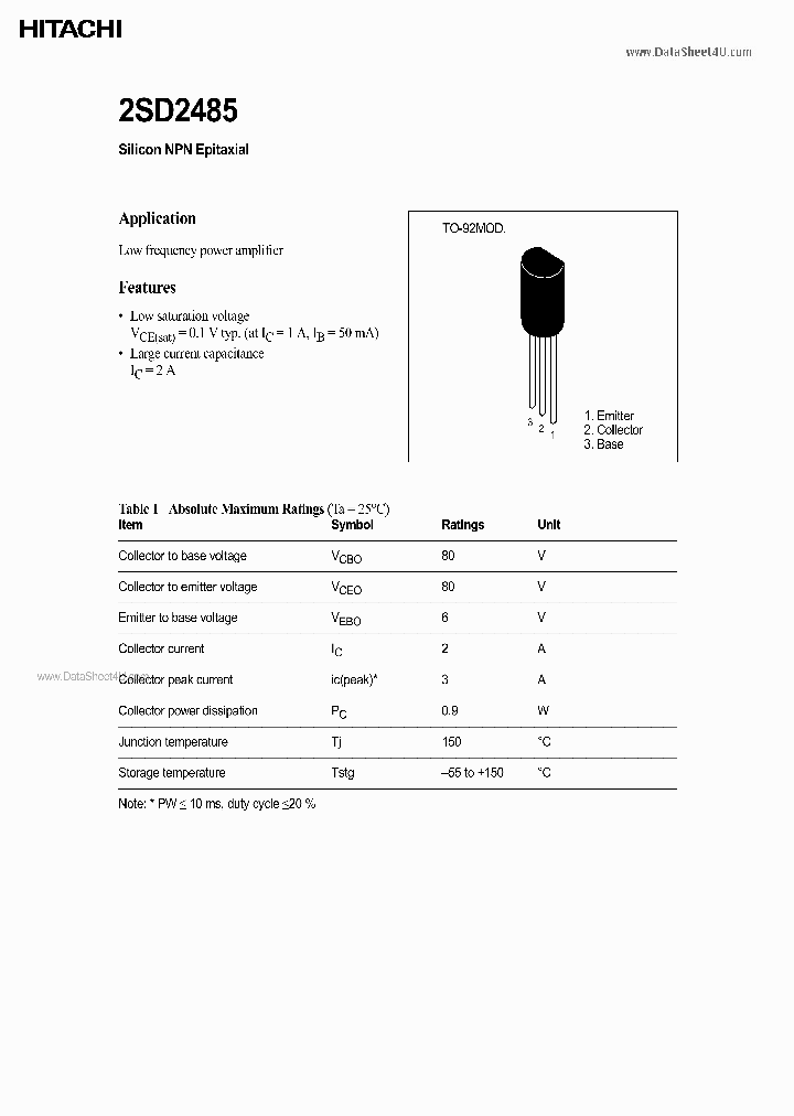 2SD2485_1801187.PDF Datasheet