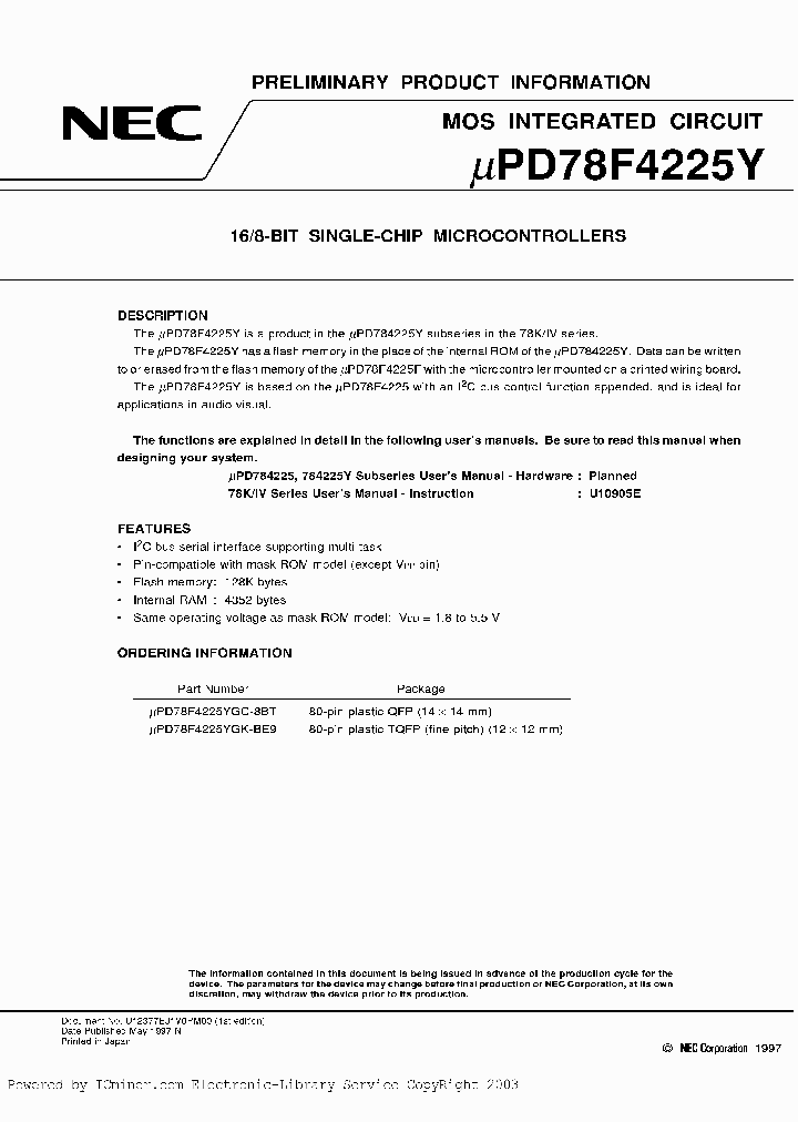 UPD78F4225YGKBE9_1565770.PDF Datasheet