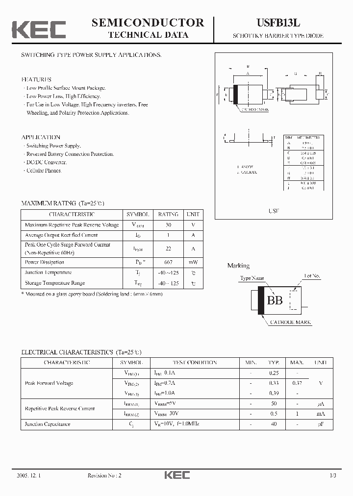 USFB13L_1855846.PDF Datasheet