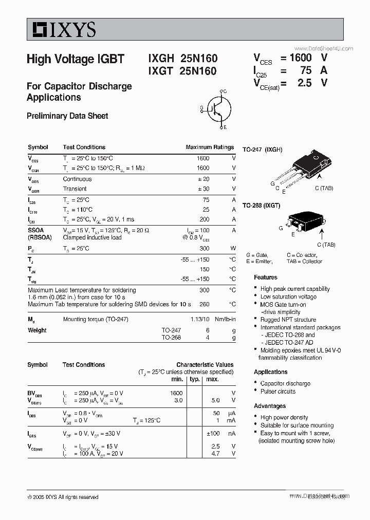 IXGH25N160_1872852.PDF Datasheet