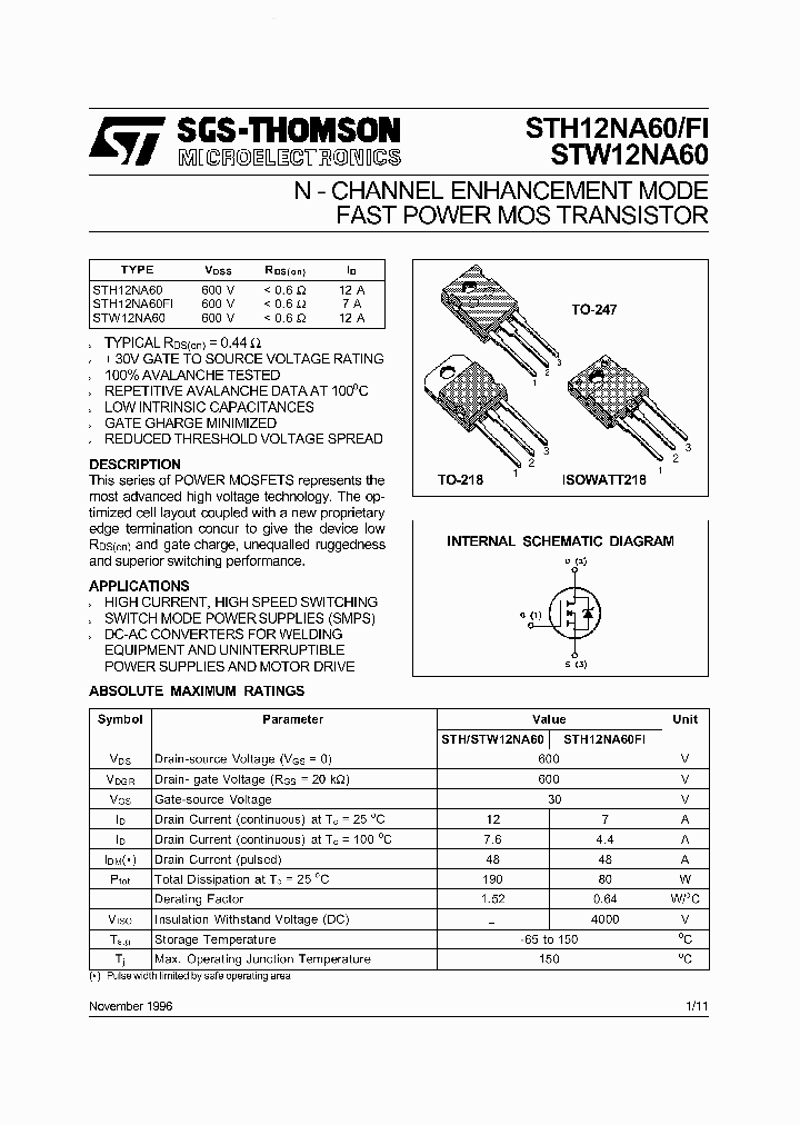 STW12NA60_1877169.PDF Datasheet