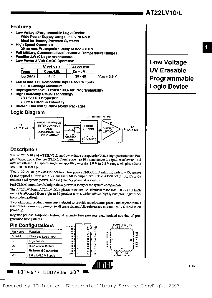 AT22LV10L-30KM883_1708026.PDF Datasheet