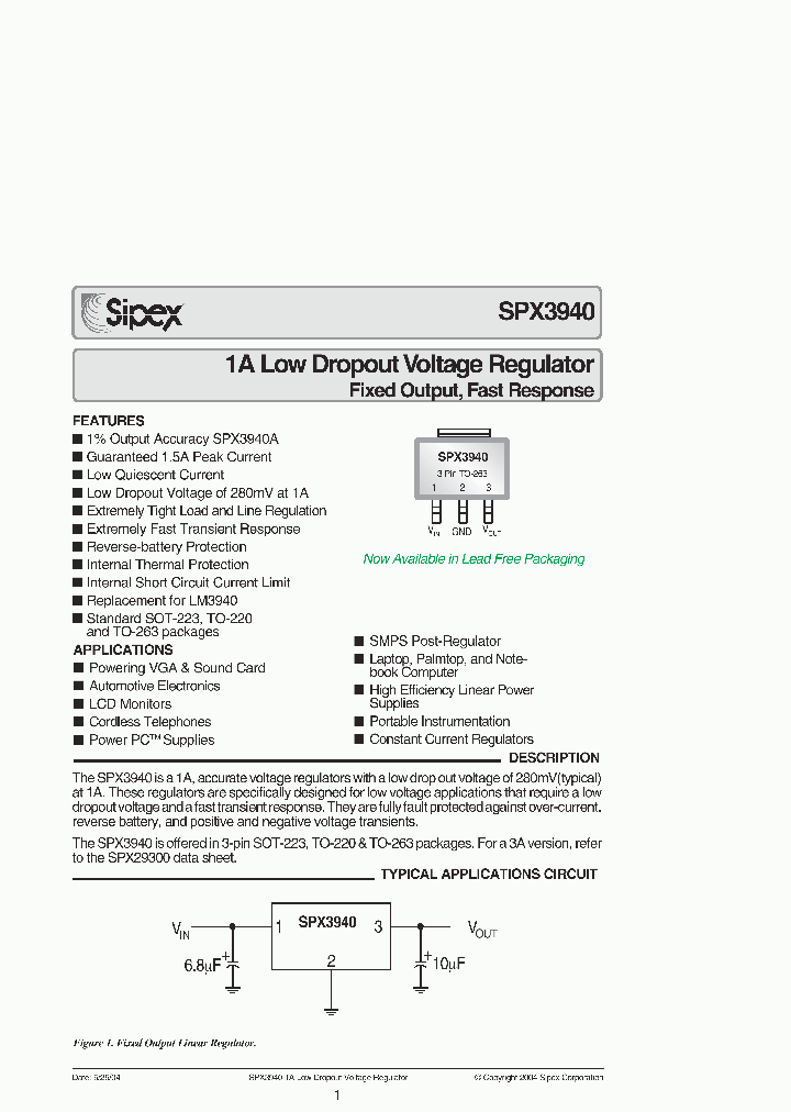 SPX3940T-33TR_1763104.PDF Datasheet