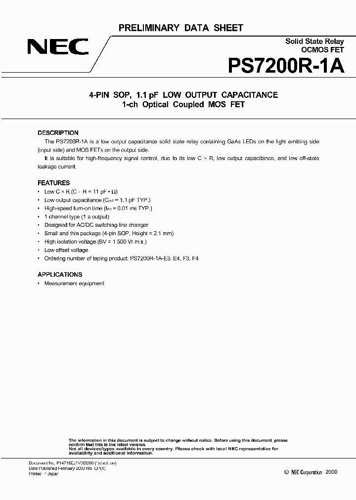 PS7200R-1A_1760182.PDF Datasheet