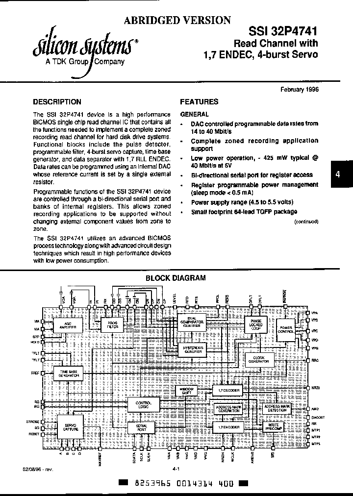 SSI32P4741-CGT_1781554.PDF Datasheet