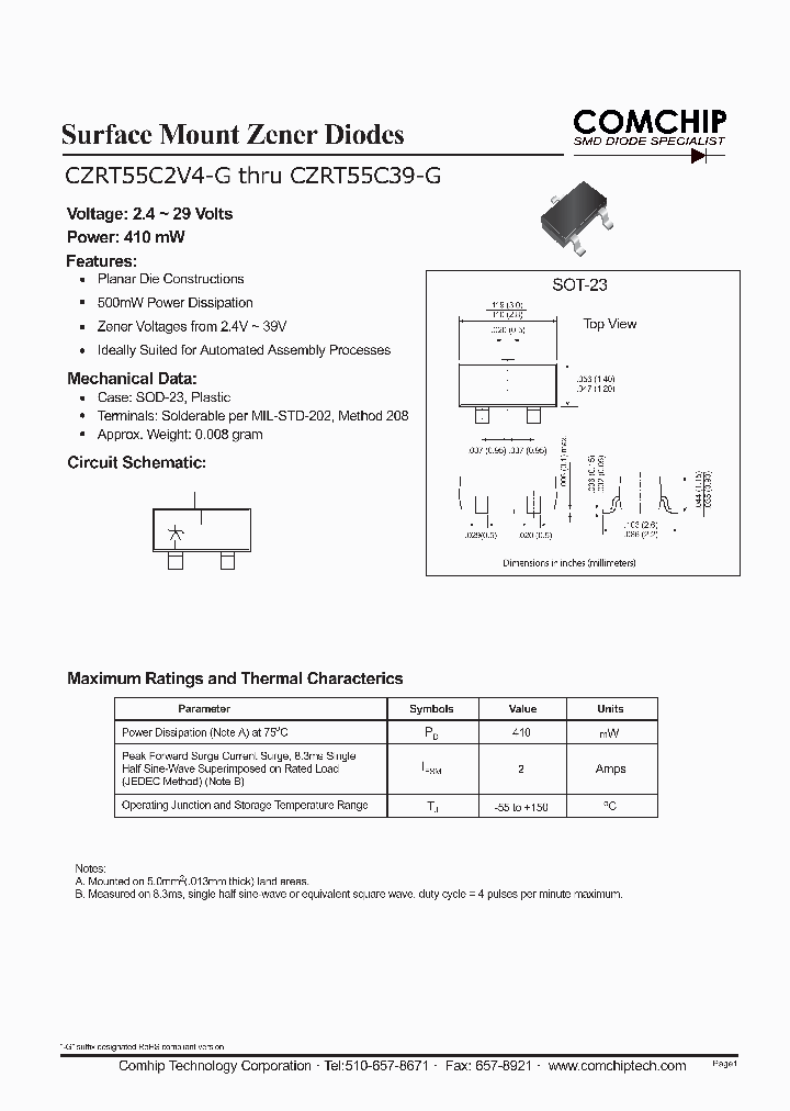 CZRT55C18-G_1789470.PDF Datasheet