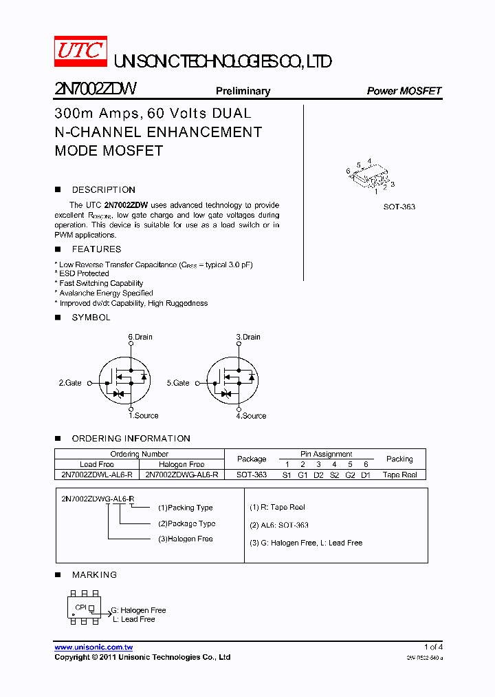 2N7002ZDWG-AL6-R_1906449.PDF Datasheet