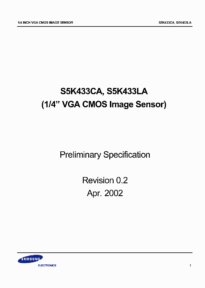 S5K433CA_1907076.PDF Datasheet
