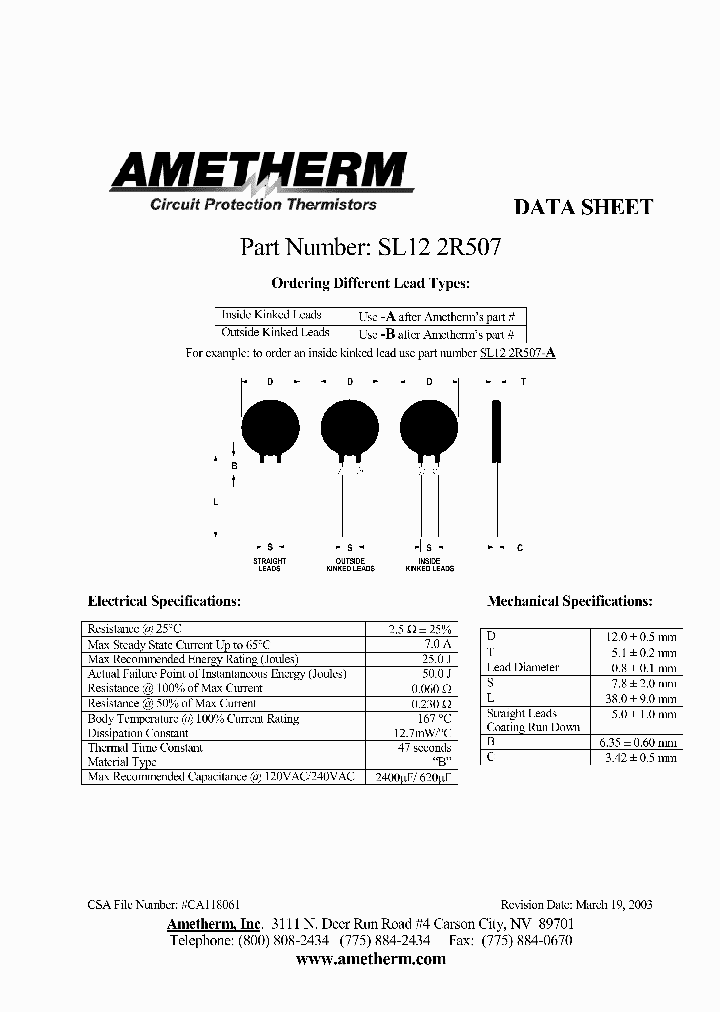 SL122R507_1888850.PDF Datasheet