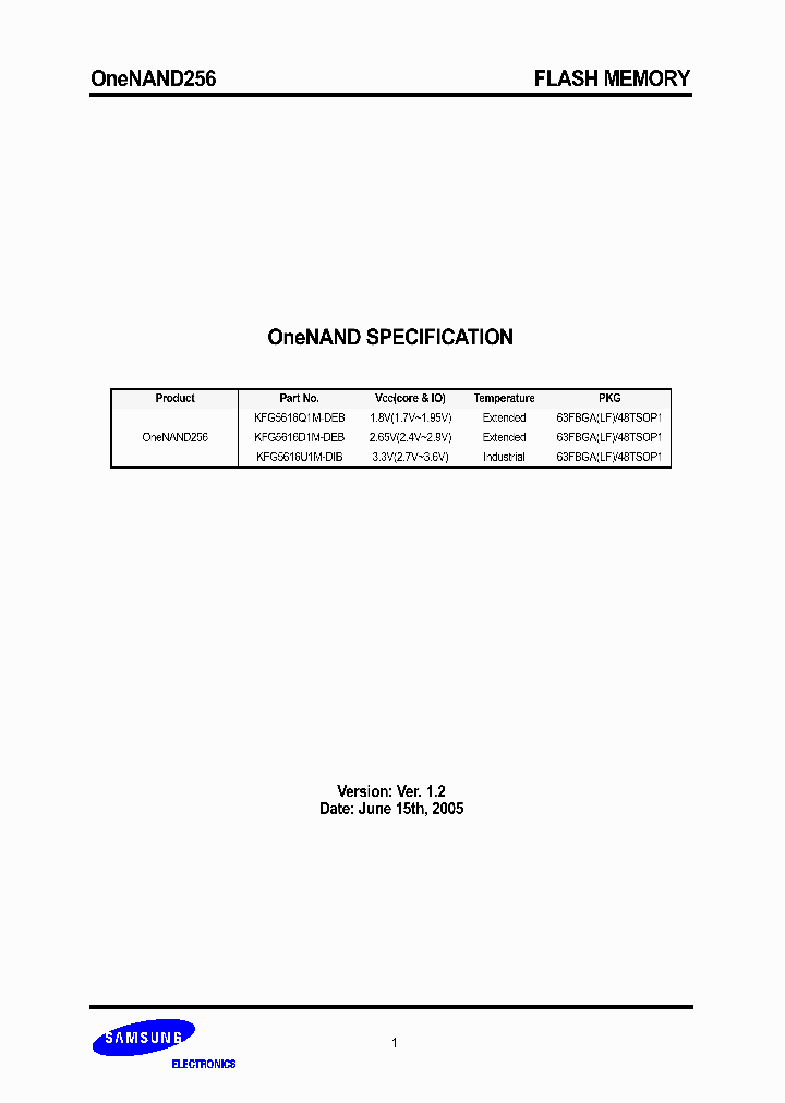KFG5616D1M-DEB_1952597.PDF Datasheet