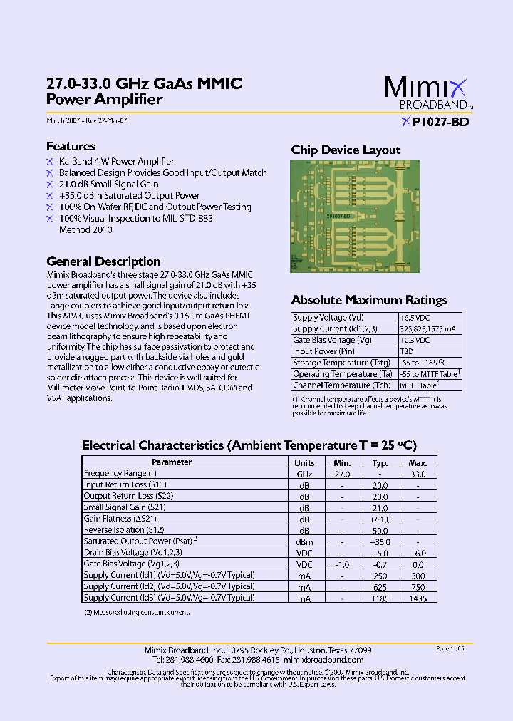 XP1027-BD_1915381.PDF Datasheet