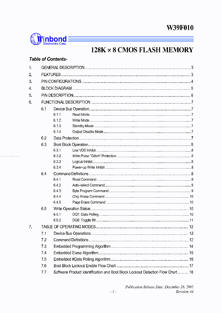 W39F010_1966236.PDF Datasheet