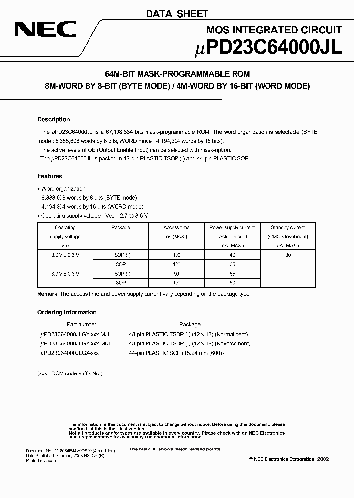 UPD23C64000JLGX-XXX_1988749.PDF Datasheet