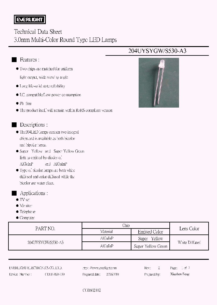 204UYSYGW-S530-A3_1990117.PDF Datasheet