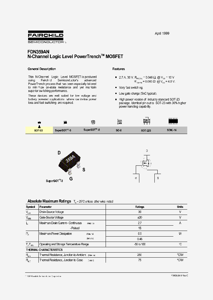 FDN359AN_2004892.PDF Datasheet