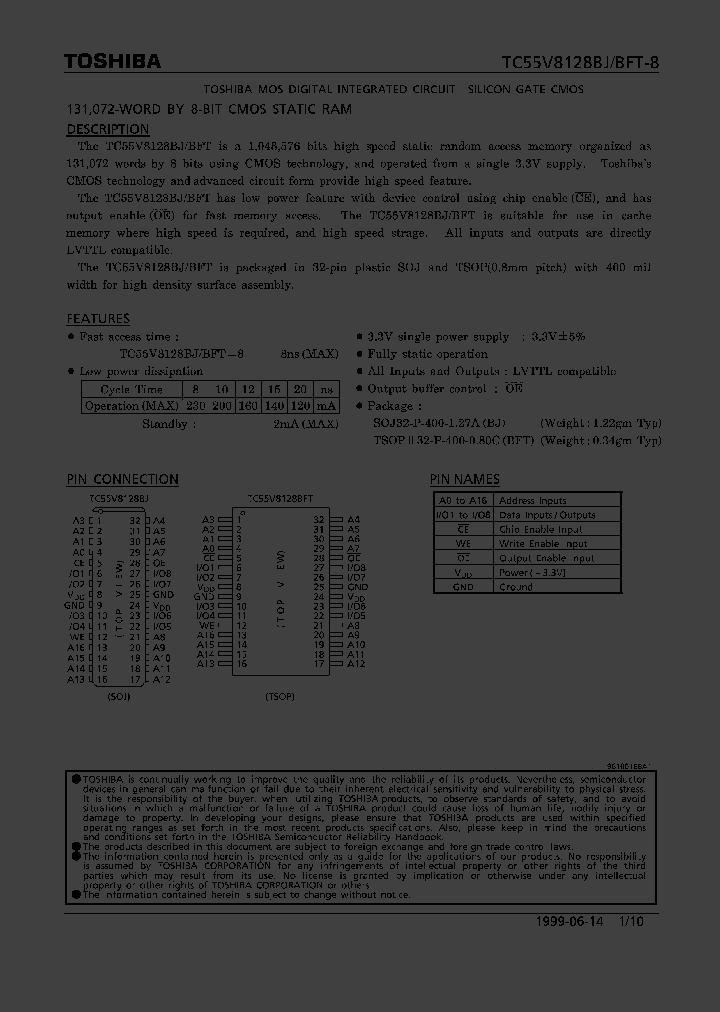 TC55V8128BFT-8_2005396.PDF Datasheet