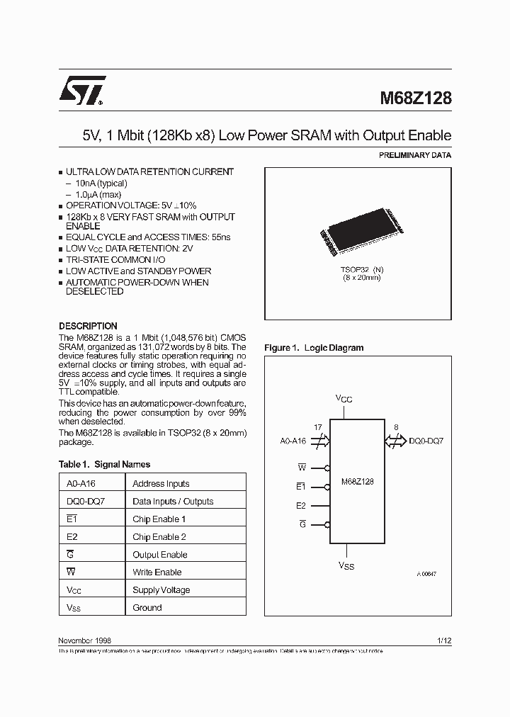 M68Z128_2018000.PDF Datasheet