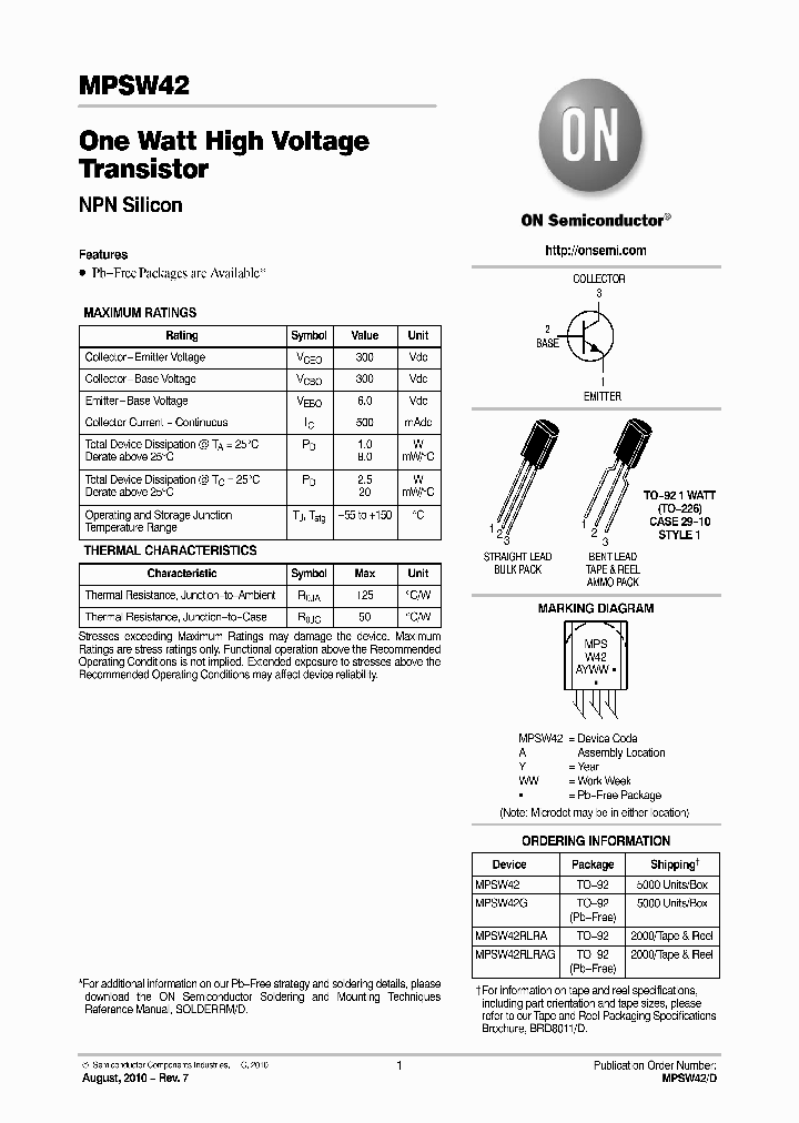 MPSW42G_2028320.PDF Datasheet