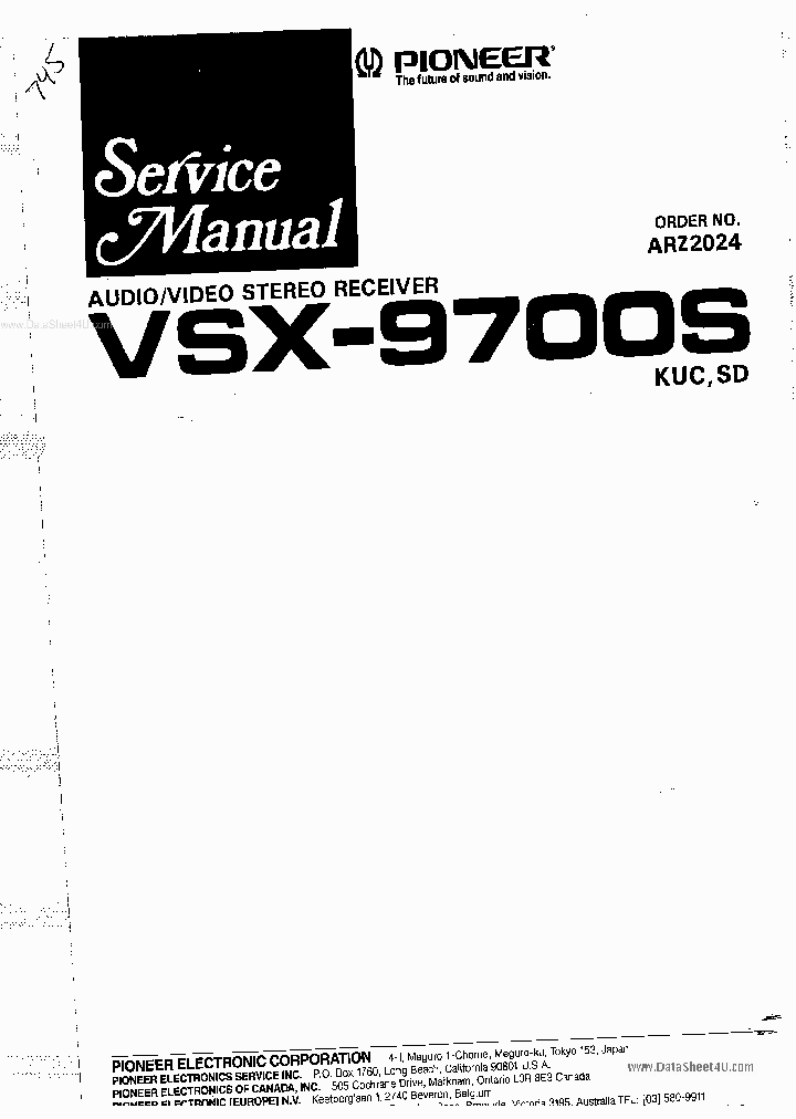 VSX-9700S_2066794.PDF Datasheet