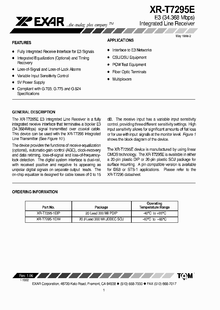 XR-T7295-1EIP_2092173.PDF Datasheet