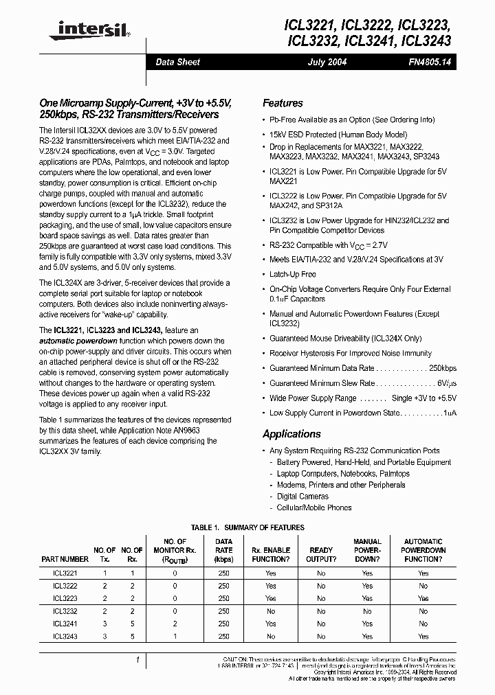 ICL3221_2105567.PDF Datasheet