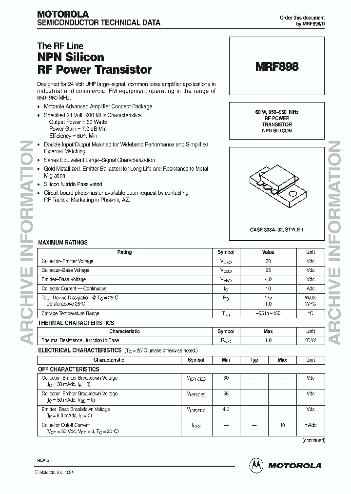 MRF898D_2147985.PDF Datasheet