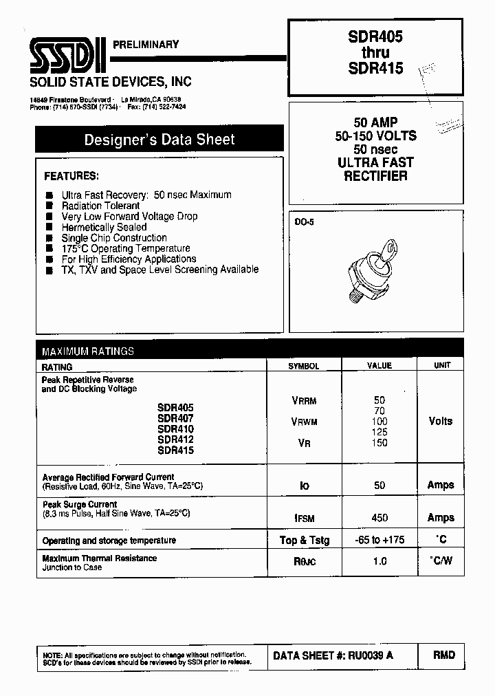 SDR405_2147810.PDF Datasheet