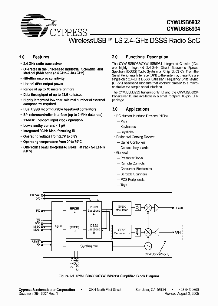 CYWUSB6932-48LFXC_2163376.PDF Datasheet