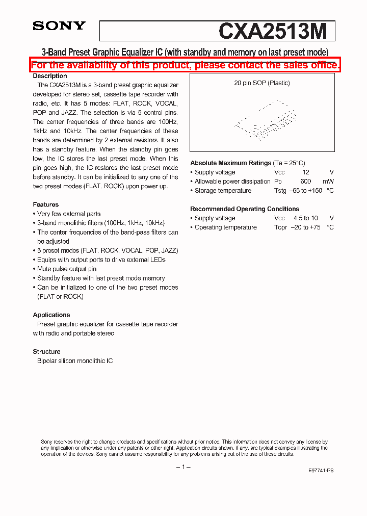 CXA2513M_2167093.PDF Datasheet