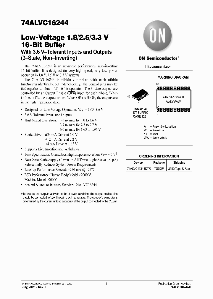 74ALVC16244-D_2211684.PDF Datasheet