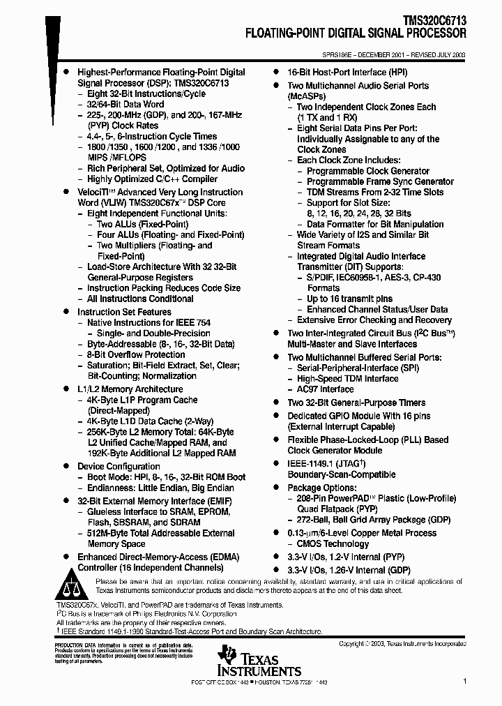 TMS320C6713-225_2231792.PDF Datasheet