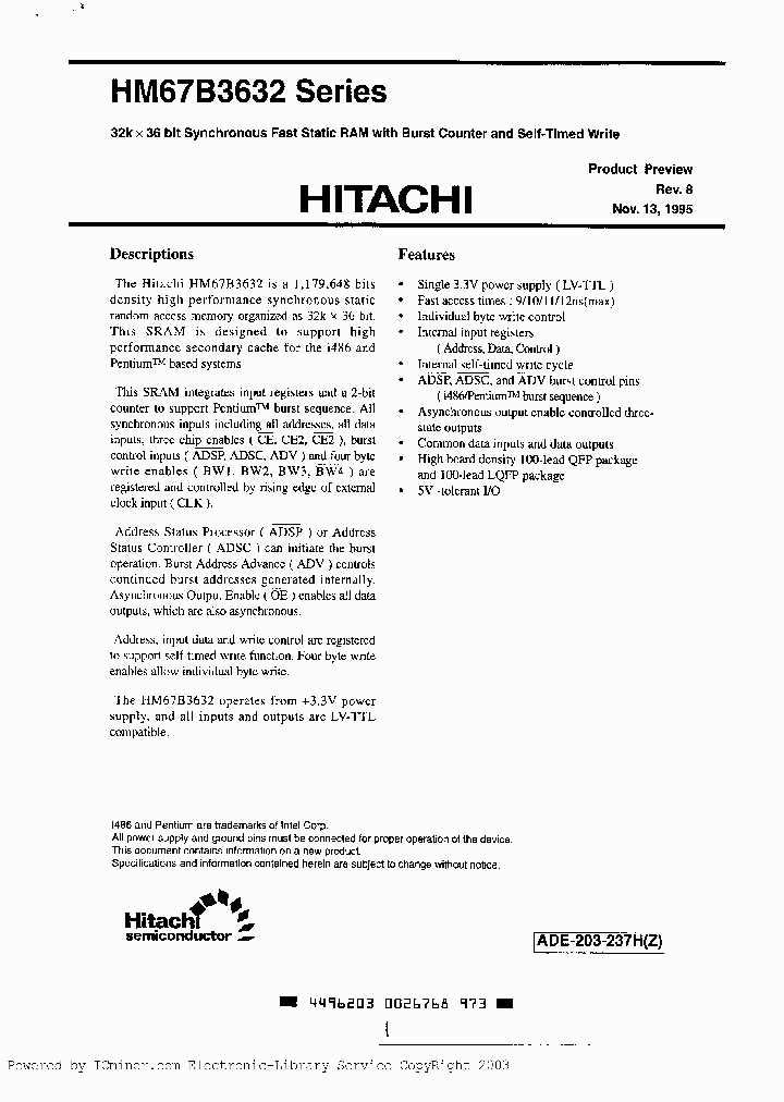HM67B3632FP-11_2231606.PDF Datasheet