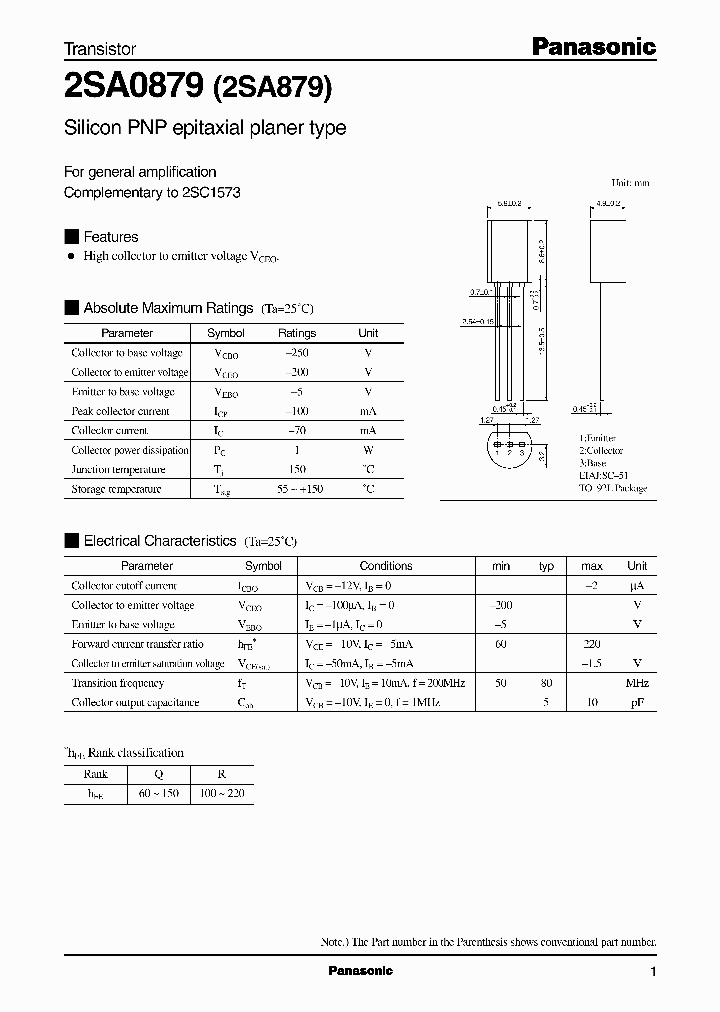 2SA08792SA879_2234036.PDF Datasheet