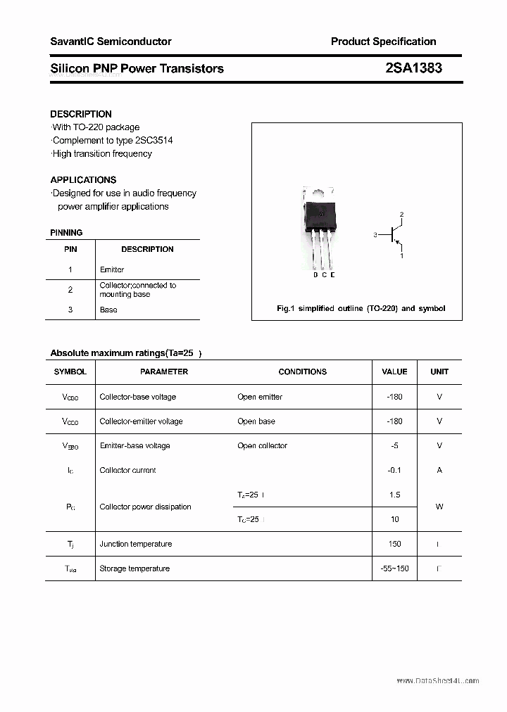 2SA1383_2238822.PDF Datasheet
