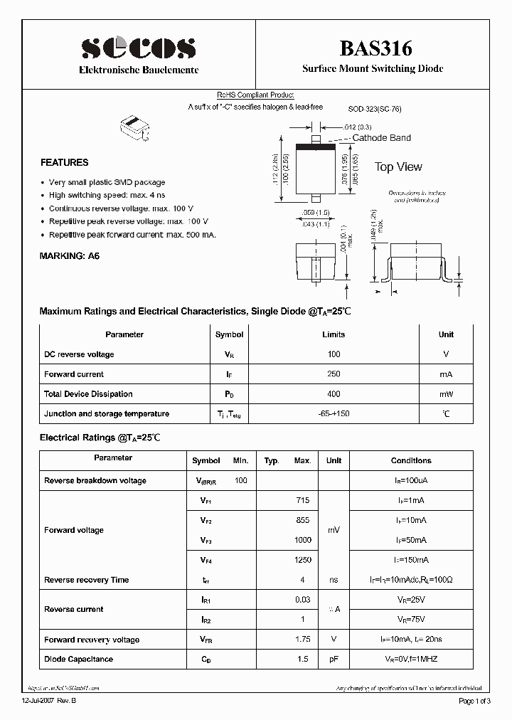 BAS316_2239743.PDF Datasheet