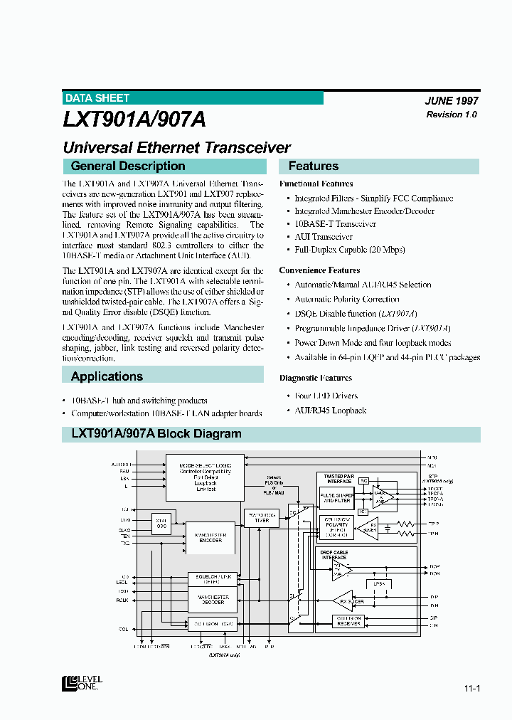 LXT907_2235302.PDF Datasheet