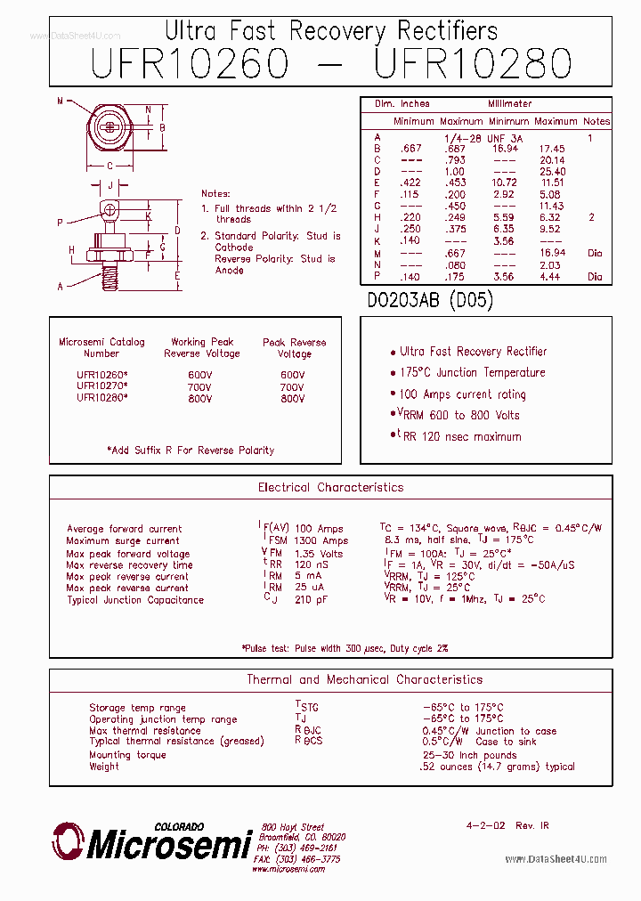 UFR10260_2247770.PDF Datasheet