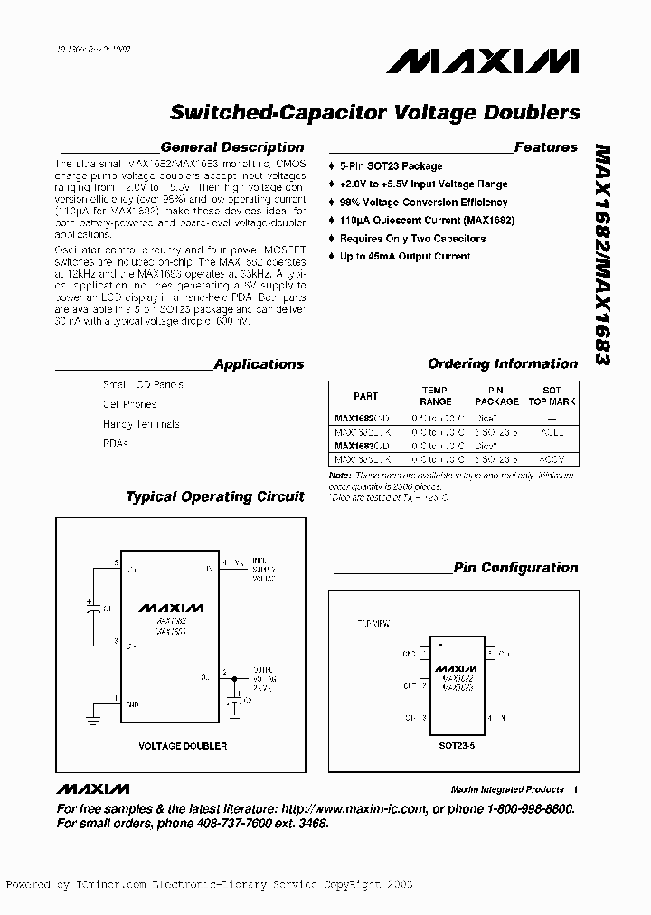 MAX1682MAX1683_2248380.PDF Datasheet