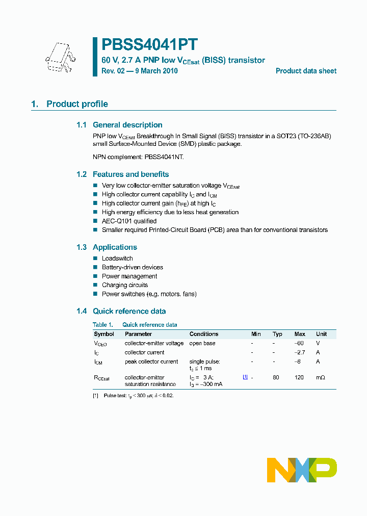 PBSS4041PT_2258674.PDF Datasheet