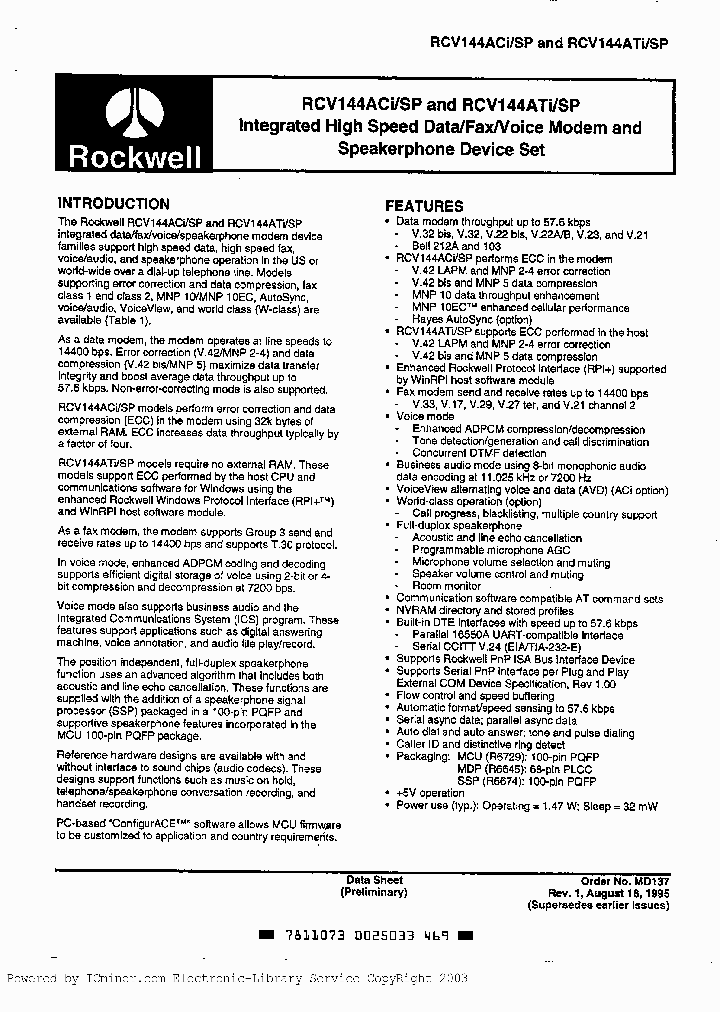 RCV144ACIASP_2260673.PDF Datasheet