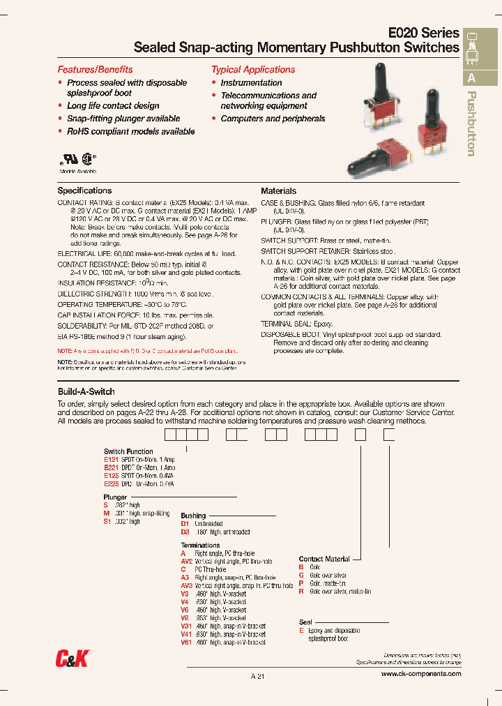 E121D1AV2BE_2265080.PDF Datasheet