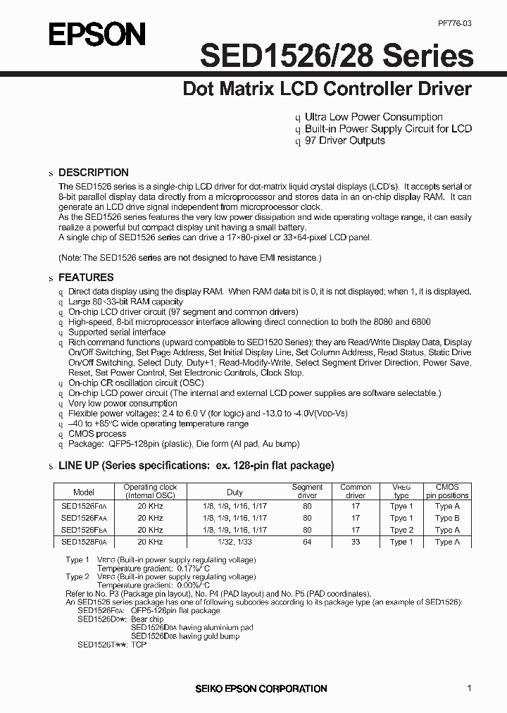 SED1526FAA_2266495.PDF Datasheet
