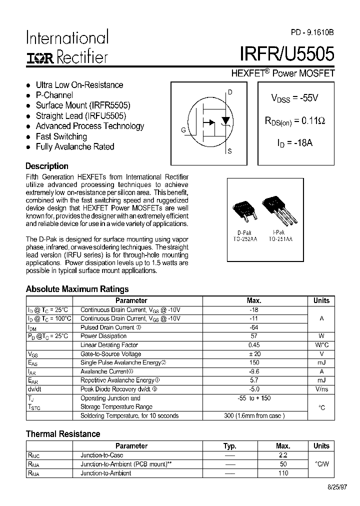 IRFR5505_2269152.PDF Datasheet