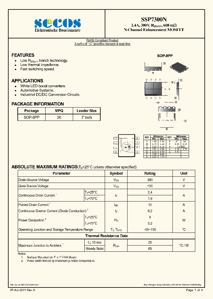 SSP7300N_2275800.PDF Datasheet