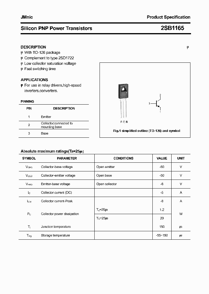2SB1165_2286421.PDF Datasheet