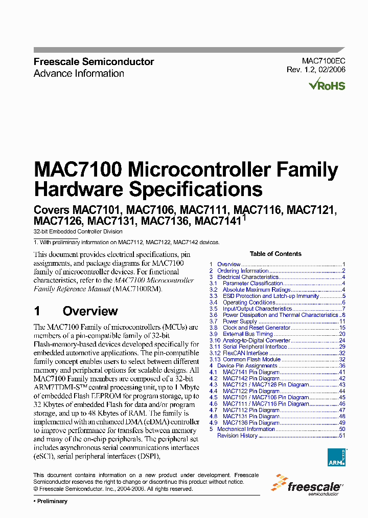 MAC7101VVF50_2374501.PDF Datasheet
