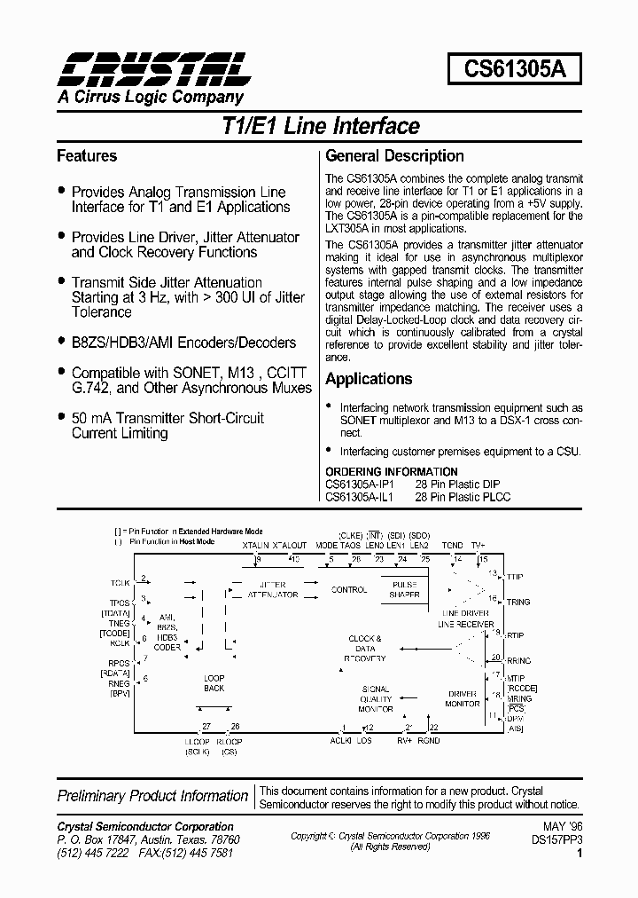 CS61305A-IL1_2399456.PDF Datasheet