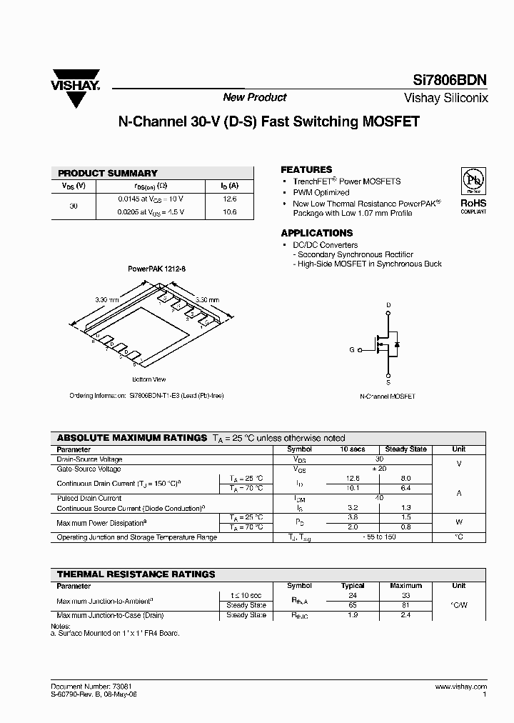 SI7806BDN-T1-E3_2404955.PDF Datasheet