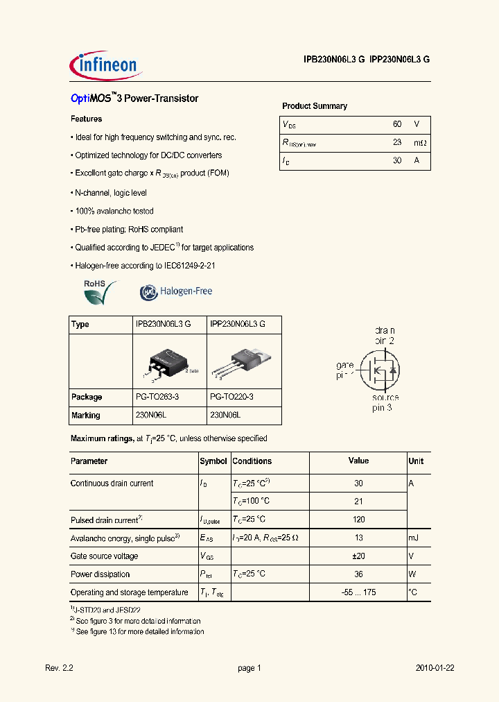 IPB230N06L3G_2412128.PDF Datasheet